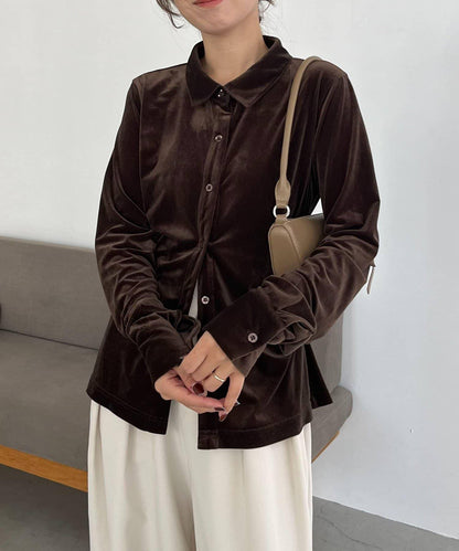 【CAPRICIEUX LE'MAGE】天鵝絨襯衫