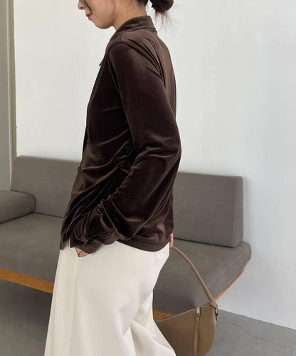 【CAPRICIEUX LE'MAGE】天鵝絨襯衫
