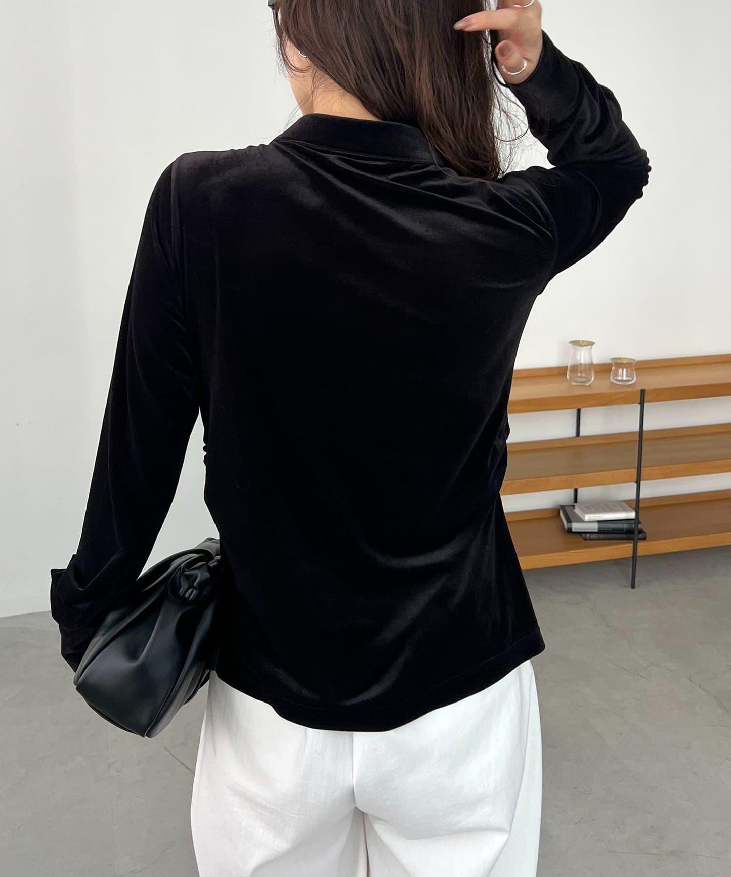 【CAPRICIEUX LE'MAGE】天鵝絨襯衫