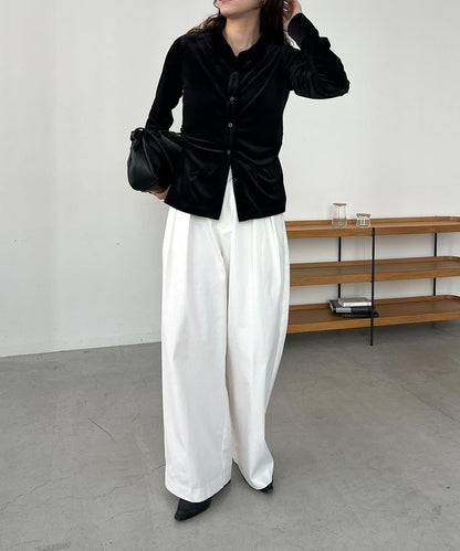 【CAPRICIEUX LE'MAGE】天鵝絨襯衫