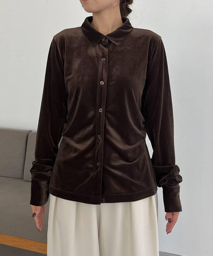 【CAPRICIEUX LE'MAGE】天鵝絨襯衫