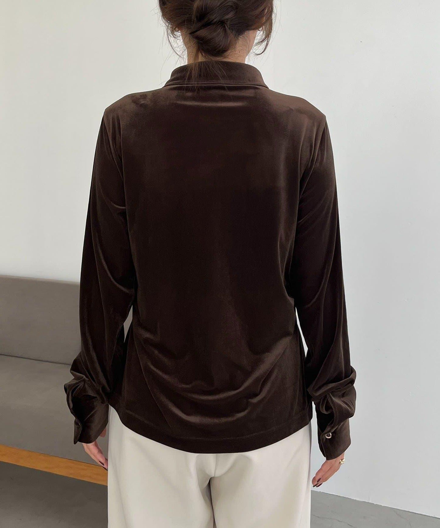【CAPRICIEUX LE'MAGE】天鵝絨襯衫