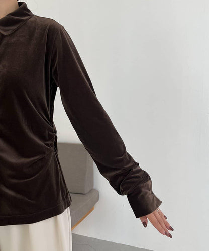 【CAPRICIEUX LE'MAGE】天鵝絨襯衫