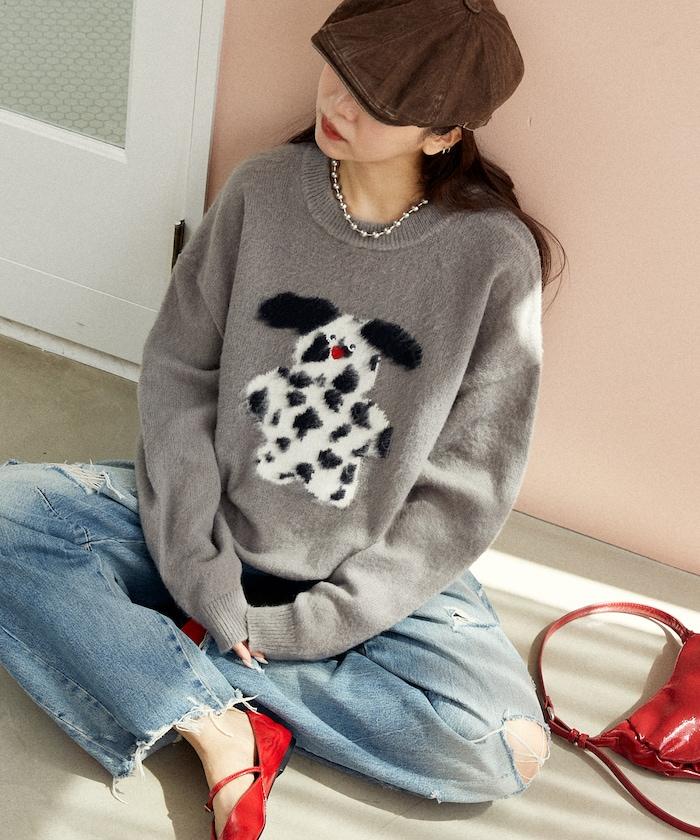 mojojojo 長絨藝術針織衫