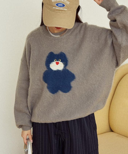 mojojojo 長絨藝術針織衫