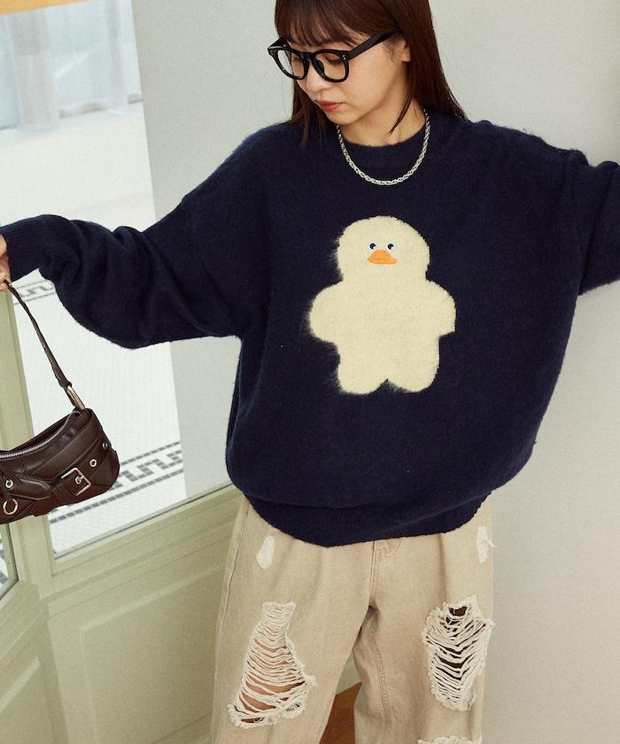 mojojojo 長絨藝術針織衫