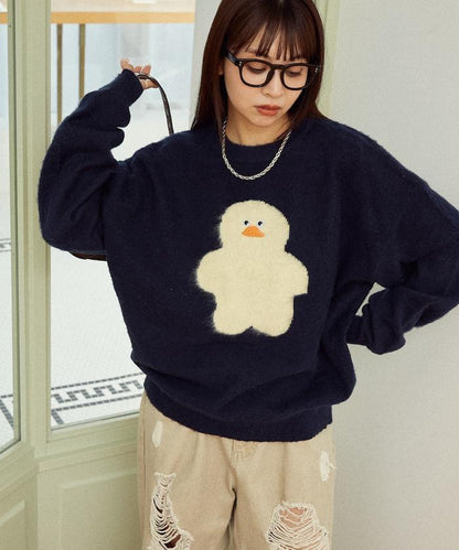 mojojojo 長絨藝術針織衫