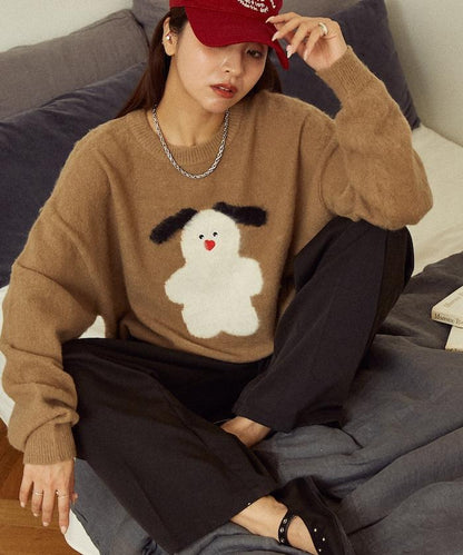 mojojojo 長絨藝術針織衫