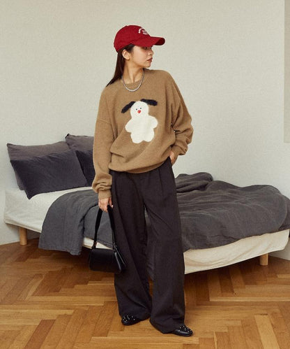 mojojojo 長絨藝術針織衫