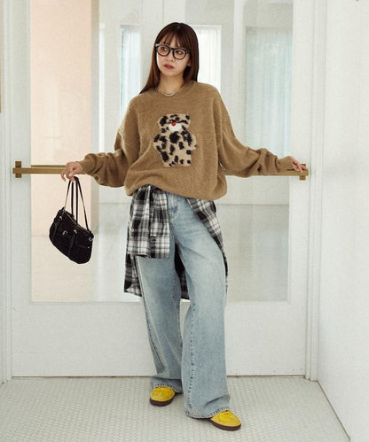 mojojojo 長絨藝術針織衫