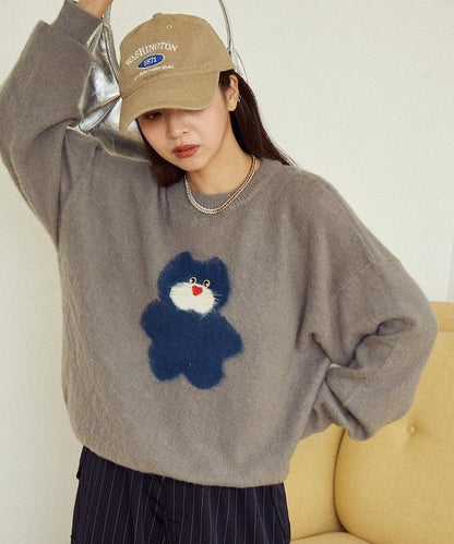 mojojojo 長絨藝術針織衫