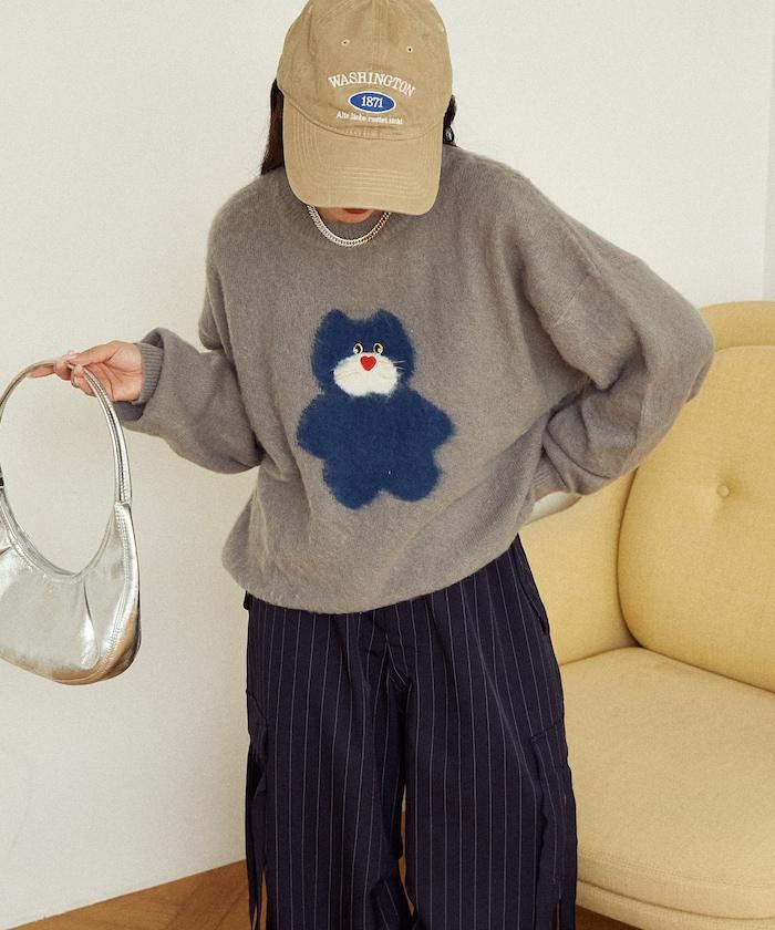 mojojojo 長絨藝術針織衫