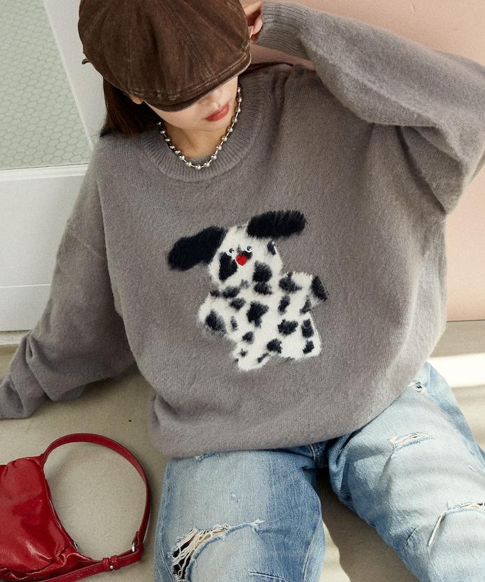 mojojojo 長絨藝術針織衫