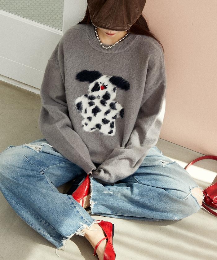 mojojojo 長絨藝術針織衫