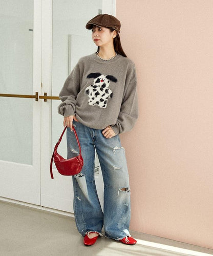 mojojojo 長絨藝術針織衫