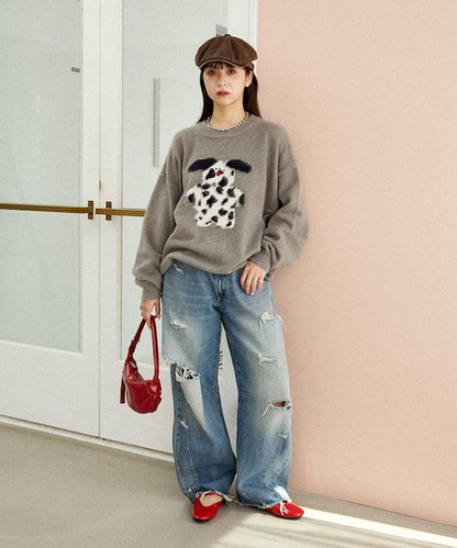 mojojojo 長絨藝術針織衫