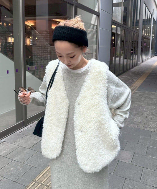 【パルクロ限定】PON企畫仿毛皮馬甲