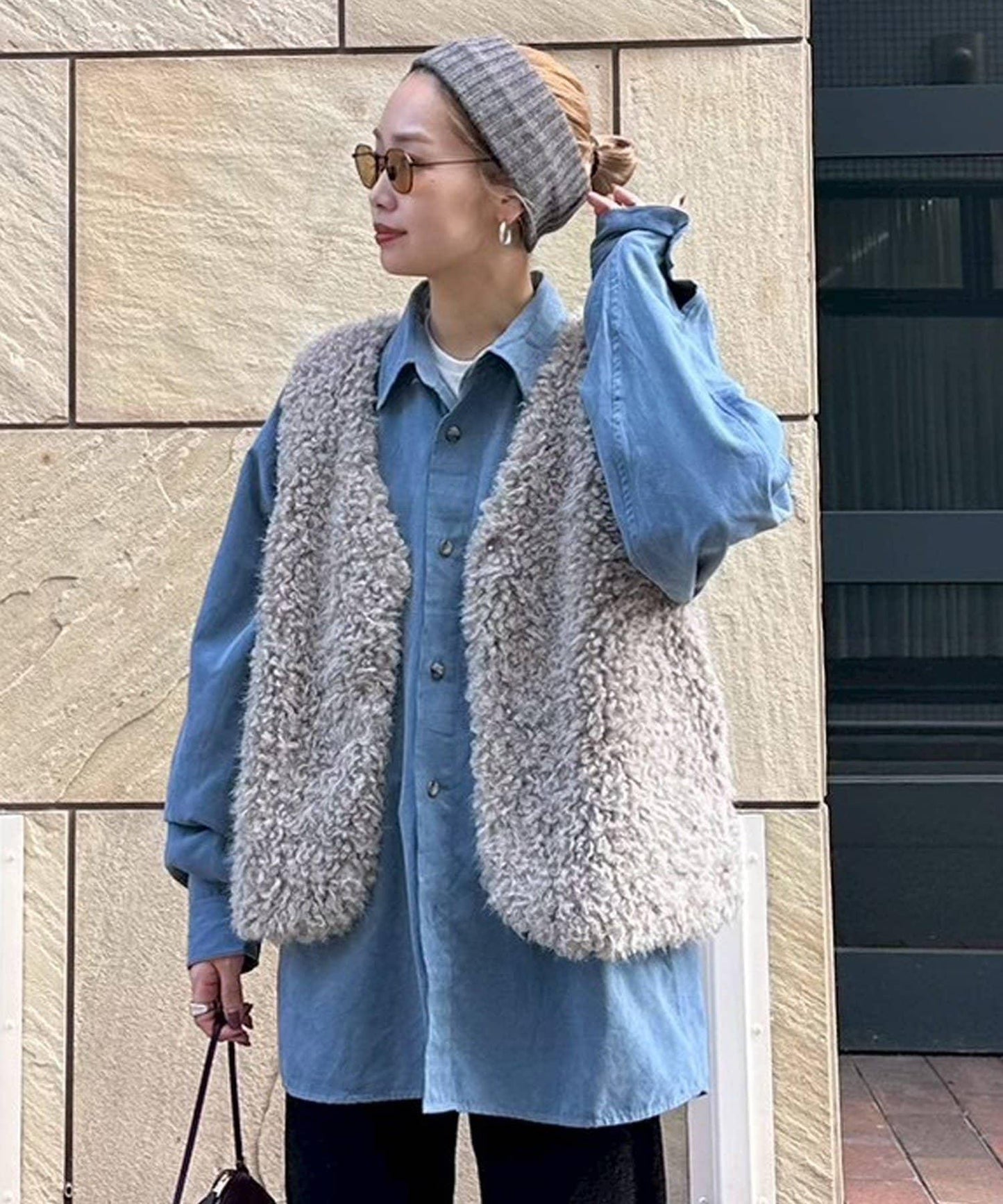 【パルクロ限定】PON企畫仿毛皮馬甲