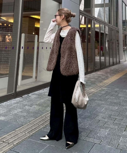 【パルクロ限定】PON企畫仿毛皮馬甲