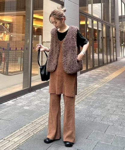 【パルクロ限定】PON企畫仿毛皮馬甲