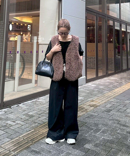 【パルクロ限定】PON企畫仿毛皮馬甲