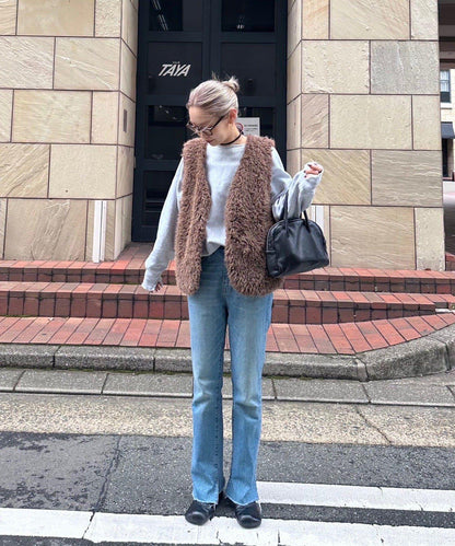 【パルクロ限定】PON企畫仿毛皮馬甲