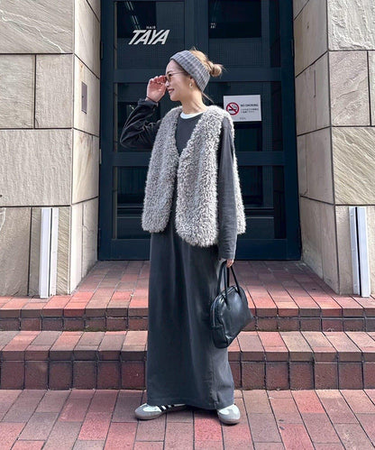 【パルクロ限定】PON企畫仿毛皮馬甲