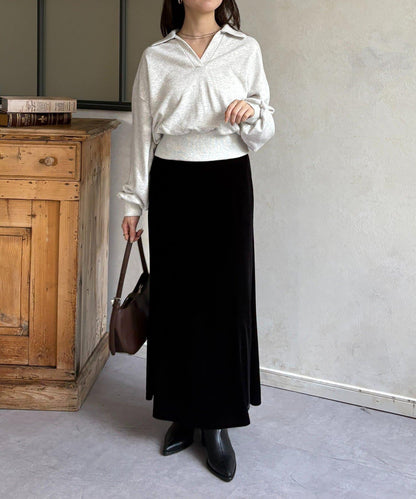 帶領口開襟衛衣套頭衫