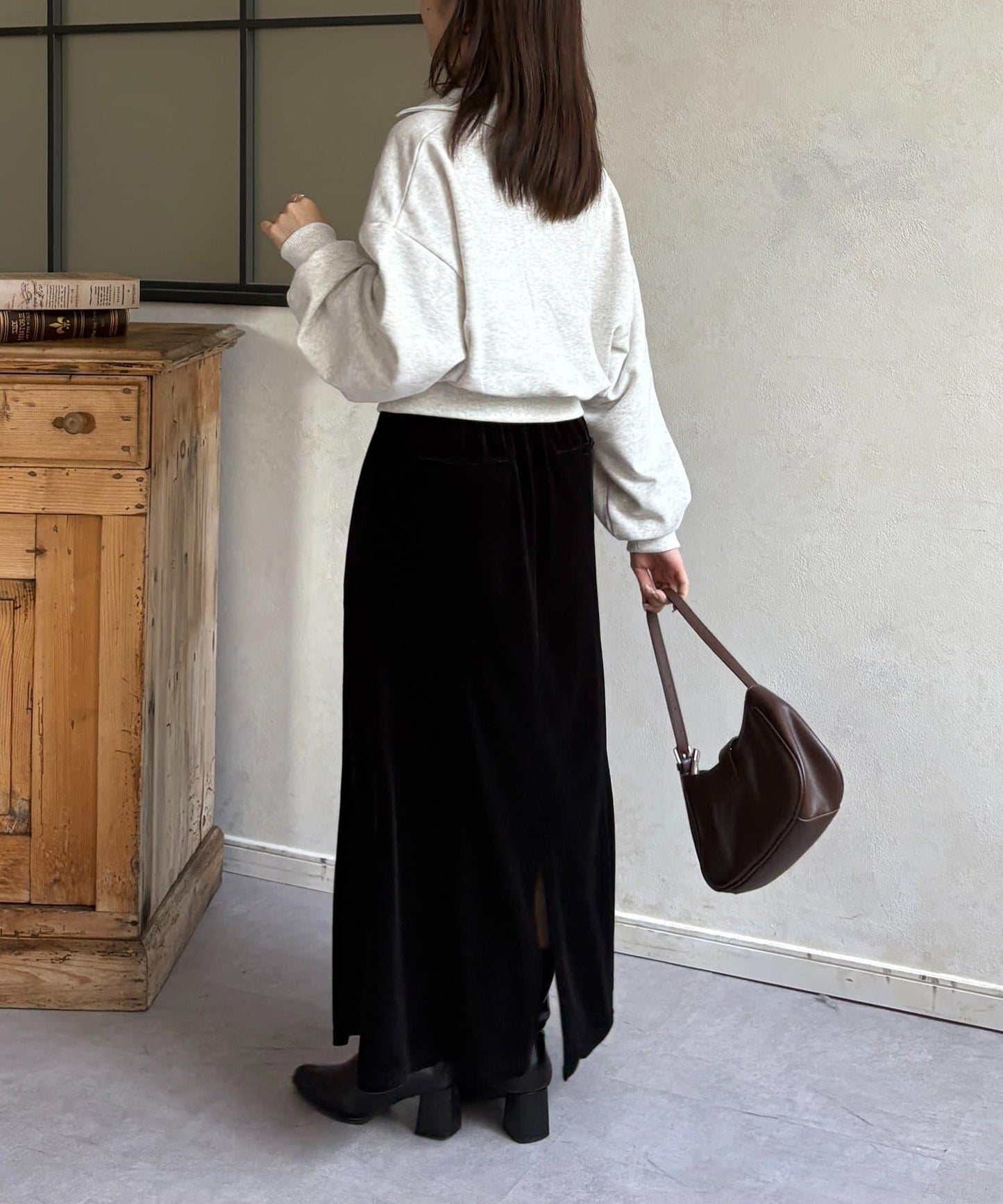 帶領口開襟衛衣套頭衫