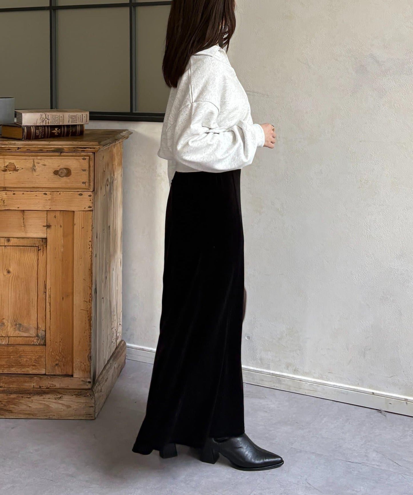 帶領口開襟衛衣套頭衫