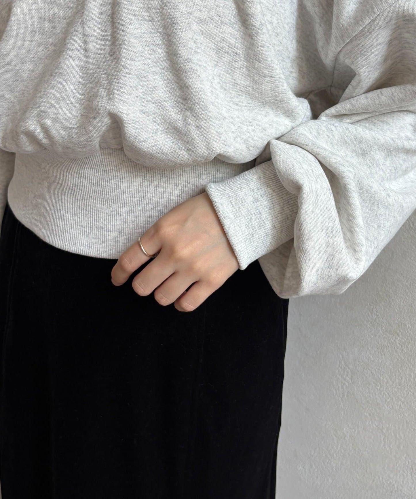 帶領口開襟衛衣套頭衫