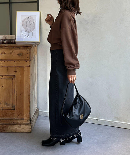 帶領口開襟衛衣套頭衫