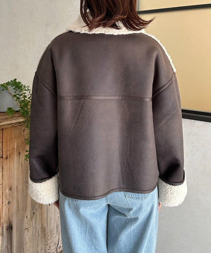 F仿羊羔絨短款夾克