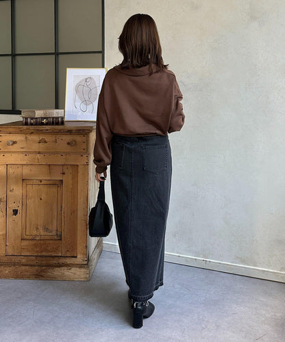 帶領口開襟衛衣套頭衫