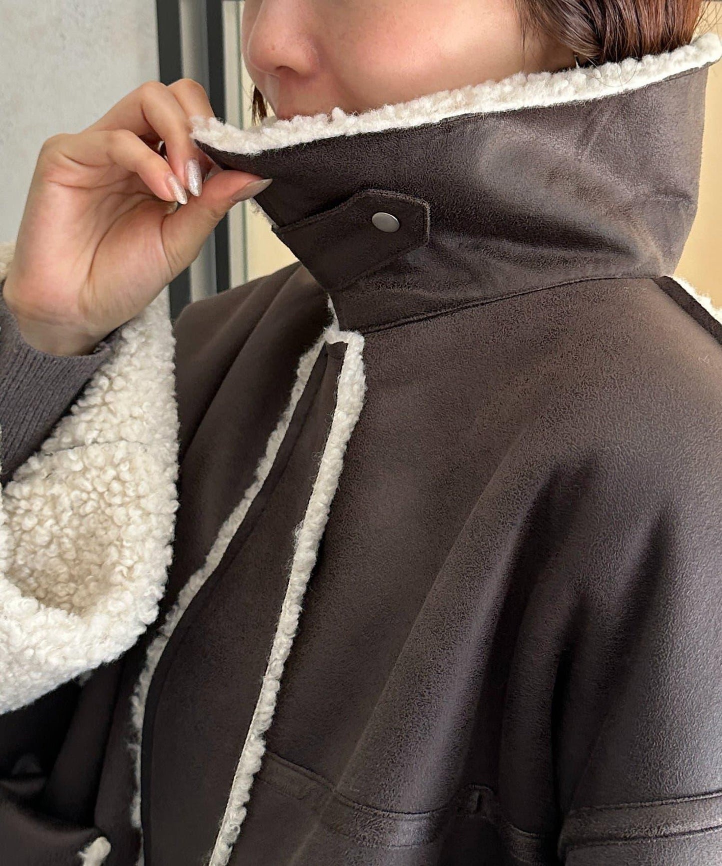 F仿羊羔絨短款夾克