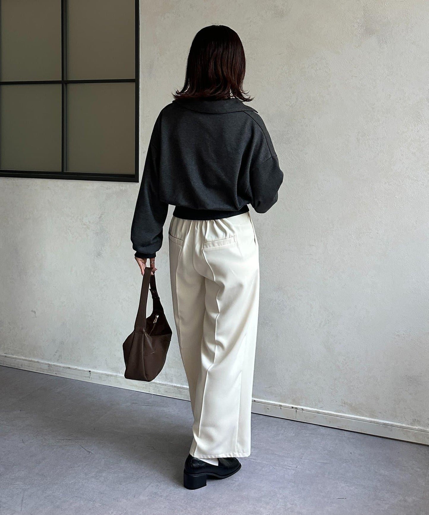 帶領口開襟衛衣套頭衫