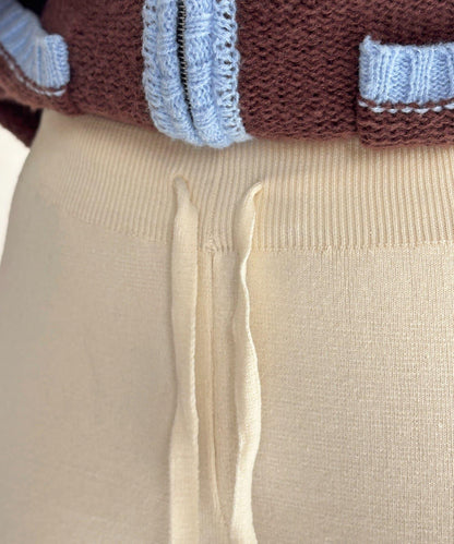 【顯瘦3公斤！】羅紋針織休閒褲