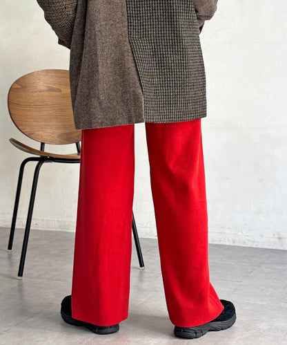 【顯瘦3公斤！】羅紋針織休閒褲