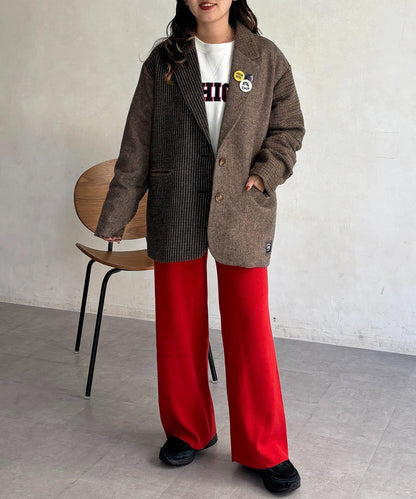 【顯瘦3公斤！】羅紋針織休閒褲