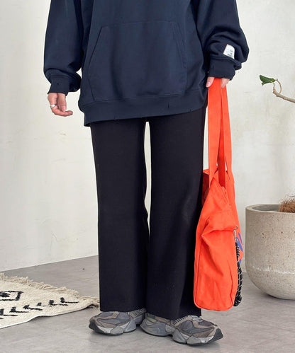 【顯瘦3公斤！】羅紋針織休閒褲