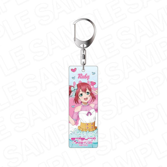 LoveLive! Sunshine!!_金屬牌鑰匙扣 黑澤露比 Cafe party ver.