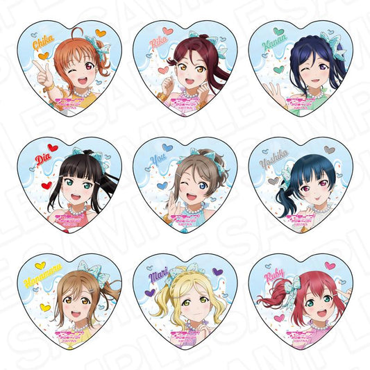LoveLive! Sunshine!! 心形徽章 Cafe party ver. 【全套OPP／9個裝】
