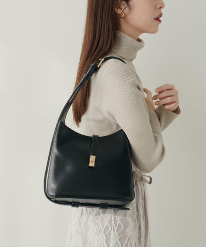 優雅風格雙用扣帶單肩包
