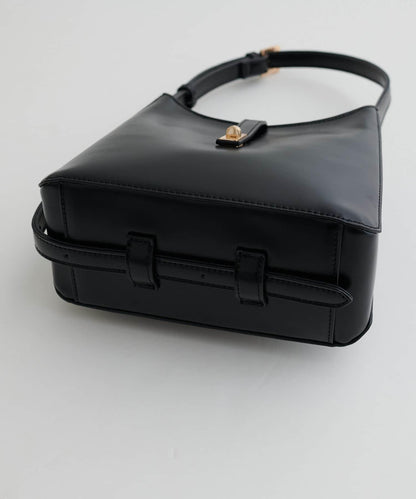 優雅風格雙用扣帶單肩包