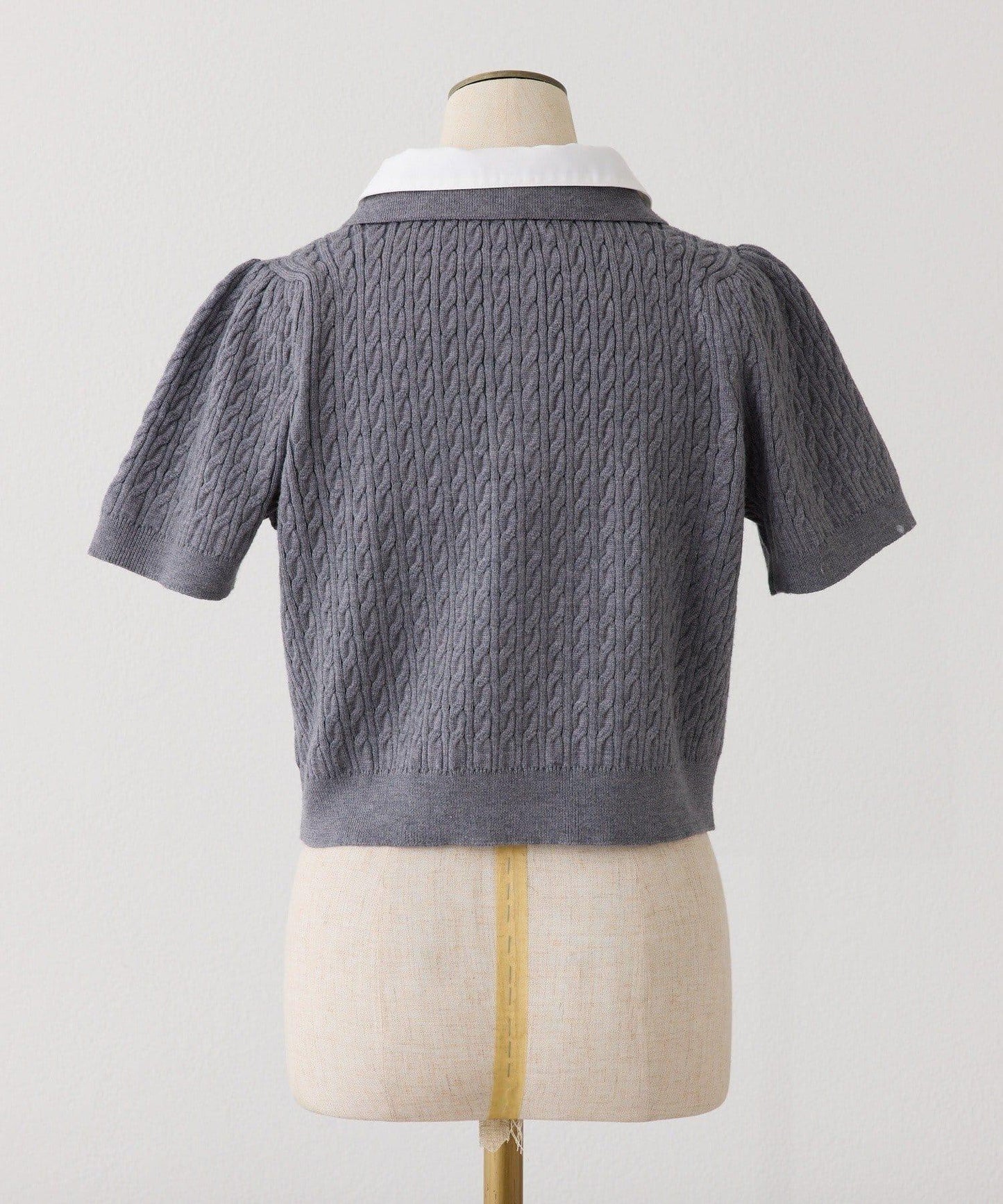 【one after another】2件裝翻領麻花針織衫