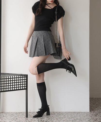 【one after another】百褶迷你裙