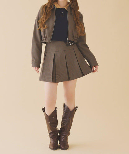 【one after another】2件裝翻領麻花針織衫