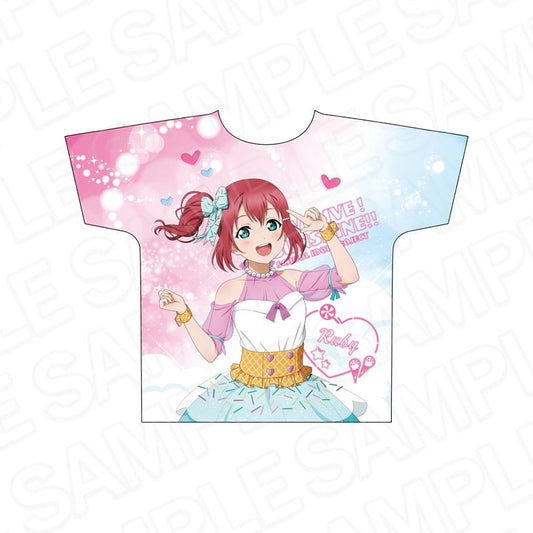 LoveLive!Sunshine!! 全幅印花T恤 黑澤露比 Cafe party ver.