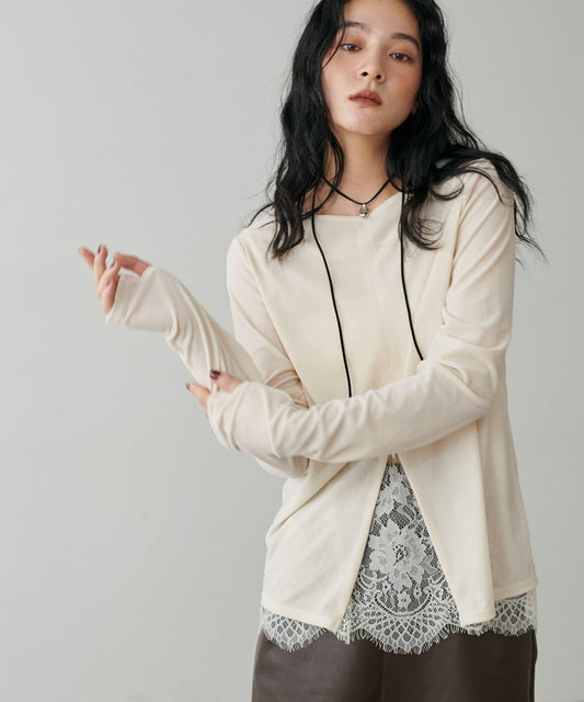 前後兩穿拉鍊天鵝絨套頭衫