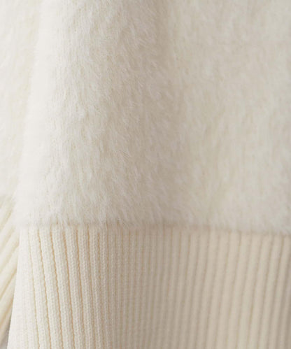 翻領長毛針織套頭衫